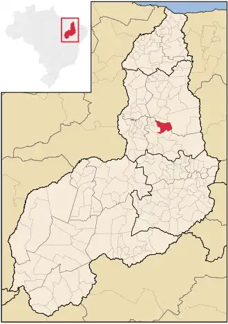 Kaart van Santa Cruz dos Milagres