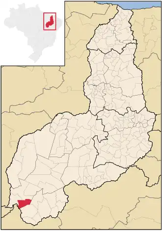 Kaart van São Gonçalo do Gurguéia