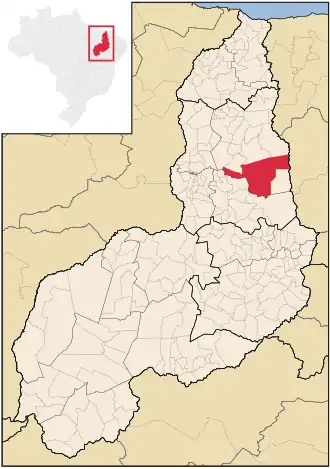 Kaart van São Miguel do Tapuio