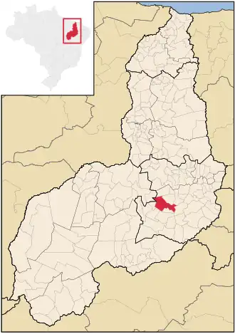 Kaart van Simplício Mendes