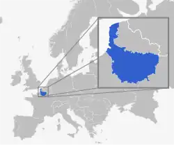 Ligging van Picardie in Frankrijk