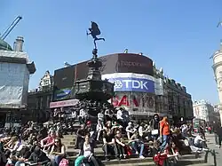 Piccadilly Circus en standbeeld van Eros