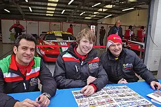 Marco Cioci (links) op Silverstone in 2014.