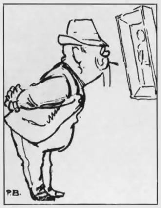 Karikatuur van Ferdinand d'Huart door Pierre Blanc.