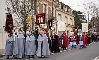 De optocht van Sint-Vincentius op de laan (2024).
