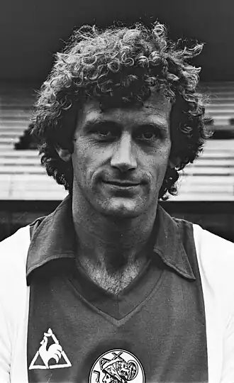 Ajax-speler Piet Hamberg op 21-7-1980, tijdens de voorbereiding op het seizoen 1980/81