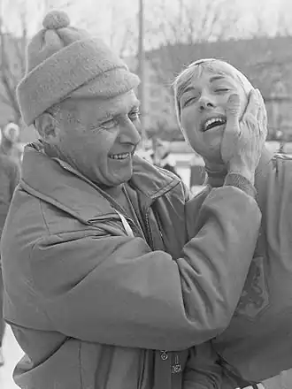 Piet Zwanenburg en Carry Geijssen in Grenoble (1968)