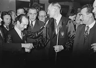 Pieter Jacobus van de Pol (met keu) en Clement van Hassel (15 januari 1951)