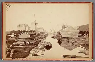 Zaagmolensloot, later de Albert Cuypstraat; circa 1880 (Foto: Pieter Oosterhuis)