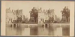De oude en nieuwe Grimnessesluis rond 1861