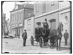 Paard en koets vastgelegd door Jacob Olie (1891)