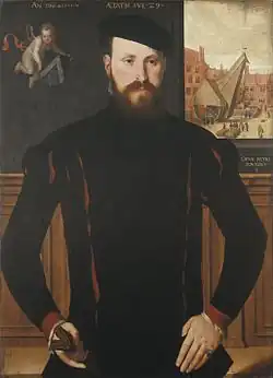 Portret van Jan van Eyewerve door Pieter Pourbus, 1551
