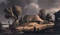 Landschap met boerderij