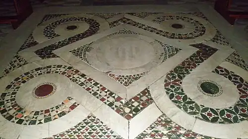 vloer van het priestergedeelte in cosmatenstijl