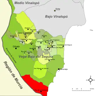 Kaart van Pilar de la Horadada