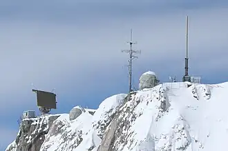 FLORAKO radars op de top van de Pilatus in de winter