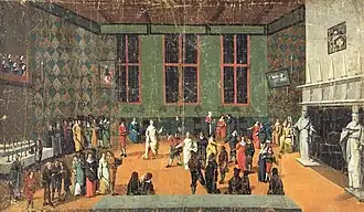 Een schilderij van de Pipenpoyse bruiloft