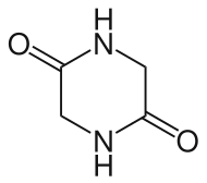 Structuurformule van 2,5-diketopiperazine