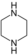 Structuurformule van piperazine