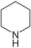 Structuurformule van piperidine
