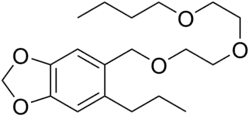 Structuurformule van piperonylbutoxide