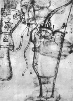 Verso: Twee pijlkokers, ca. 1438, pen en inkt op papier, 18,5&nbsp;×&nbsp;26,4, Art Institute of Chicago