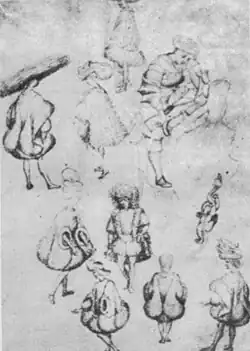 Mannen, een draak en een slapende soldaat, ca. 1445, zilverstift op perkament, 27,6&nbsp;×&nbsp;19,5, Biblioteca Ambrosiana (Milaan), inv. 5r