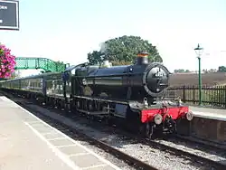 Een museumrit op het herstelde passeerspoor in september 2012.
