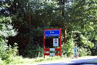 Plaatsnaambord van Ens