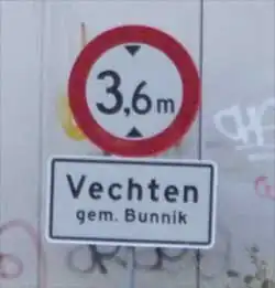 Plaatsnaambord Vechten