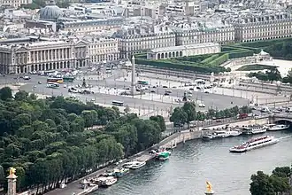 De Place de la Concorde in 2011, gezien vanaf de Eiffeltoren