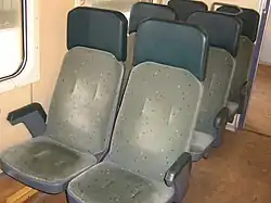 Het interieur van Plan T, tweede klas