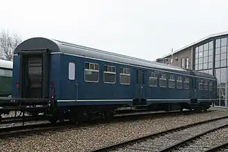 Plan W-rijtuig B 4118 in het Spoorwegmuseum.