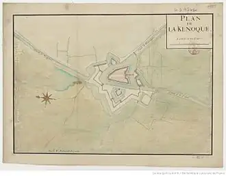 Plan van het Fort (1700) door Jean-Baptiste Naudin