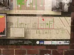 Kaart van gangen in Willemsstraat, Amsterdam