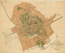 Gedetailleerde overzichtskaart van het Plan van Uitleg