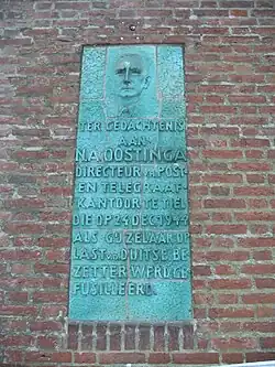 Herdenkingsplaquette (1953), Tiel