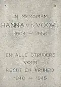 Plaquette van het oude monument