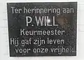 Plaquette voor Peter Will