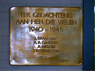 Plaquette in het NS-station