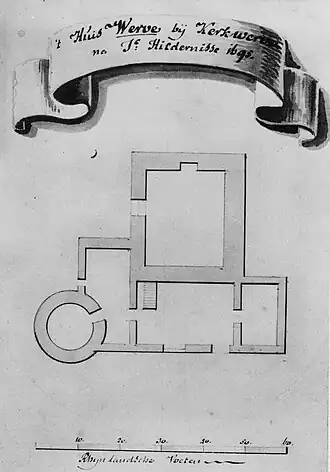 Plattegrond van Te Werve (1695)