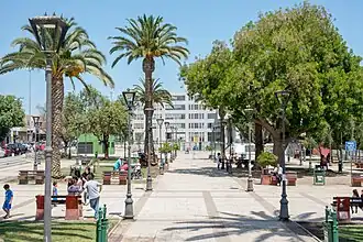 Het plein Plaza Belén in Villa Alemana