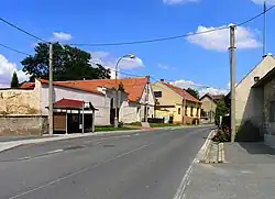 Bushalte in de Kladenskástraat