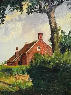Landschap met boerderijwoning