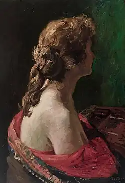 Portret van een vrouw met lang haar