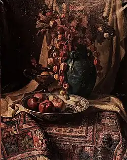 Stilleven van fruit en bloemen