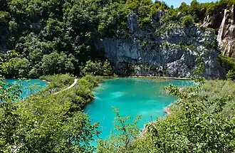 afbeelding van de omgeving van de Plitvička Jezera