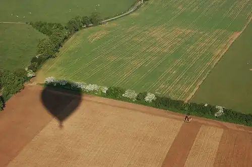 Luchtzicht op grondbewerking