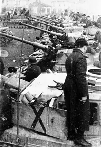 Bulgaarse tanks in Poduevo in november 1944