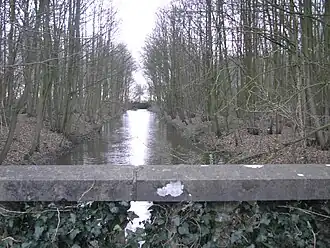 De Poekebeek in het kasteelpark van Poeke